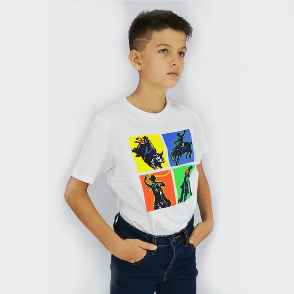 Camiseta Manga Curta Tassa Branca Infantil - 89591 - Salomão Country