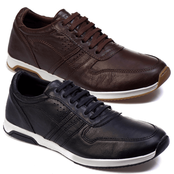 tenis preto e marrom masculino