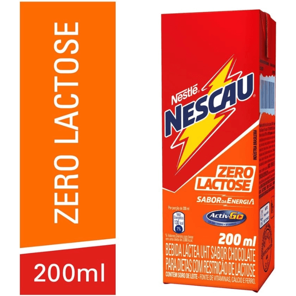 Bebida Láctea Nescau Zero Lactose 200ml