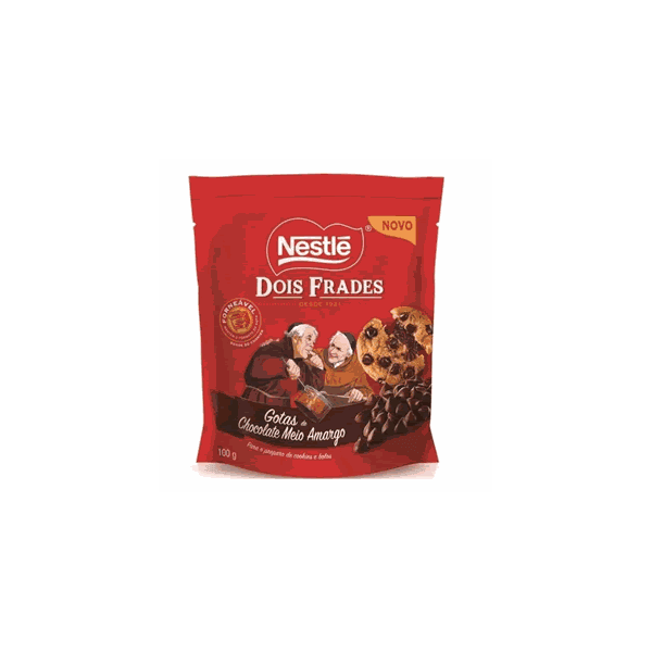 Gotas De Chocolate Meio Amargo Nestlé Dois Frades 100g