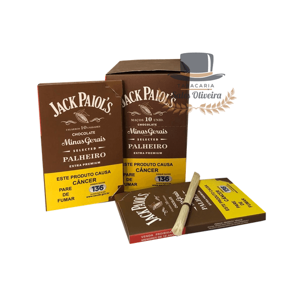Palheiros Jack Paiols Chocolate - 10 Maços de 10 Cigarros 