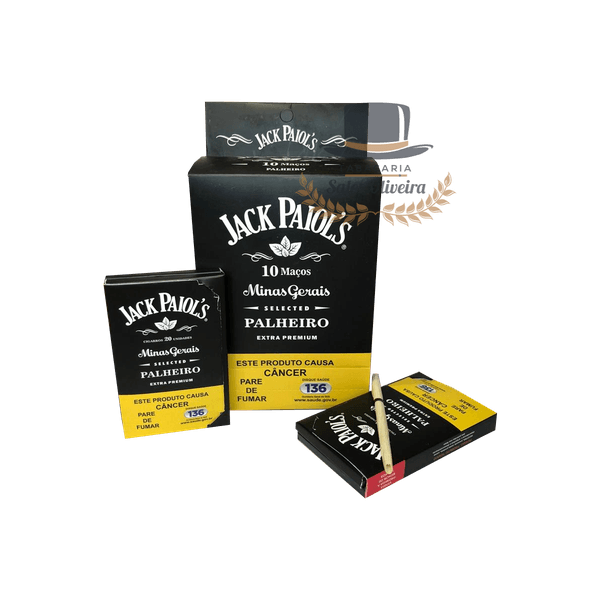 Palheiros Jack Paiols Tradicional Extra Premium - 10 Maços de 20 Cigarros