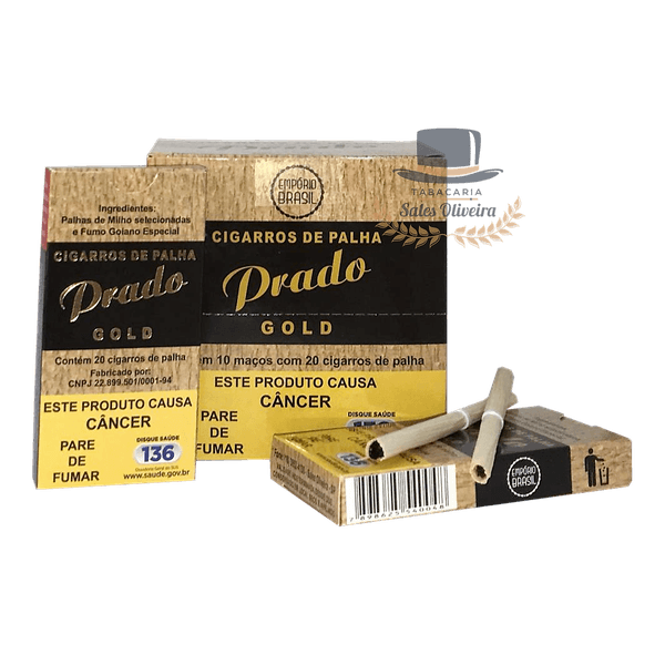 Palheiros Prado Gold - 10 maços de 20 cigarros