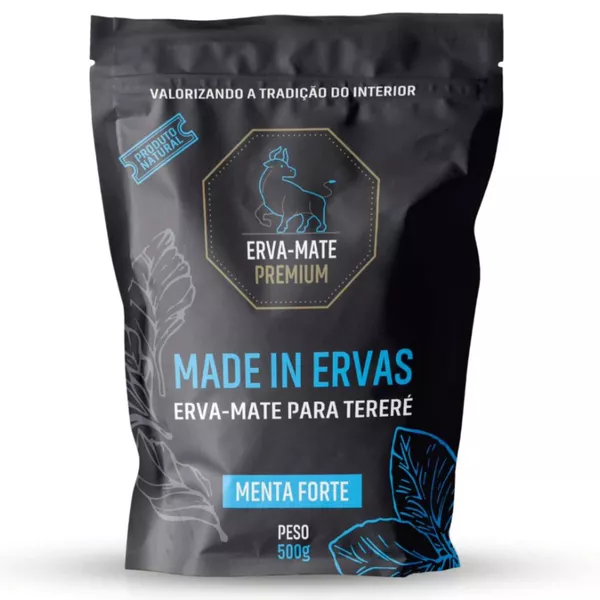 Erva para Tereré Sabor Menta Forte - MADE IN ERVAS 