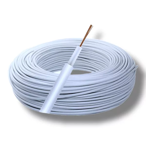 CABO ALTA TENSAO 5MM 22AWG BRANCO 100 METROS