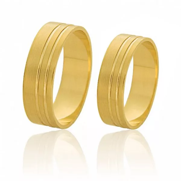 Alianças De Ouro 18k - FA-68 - Fábrica das Alianças