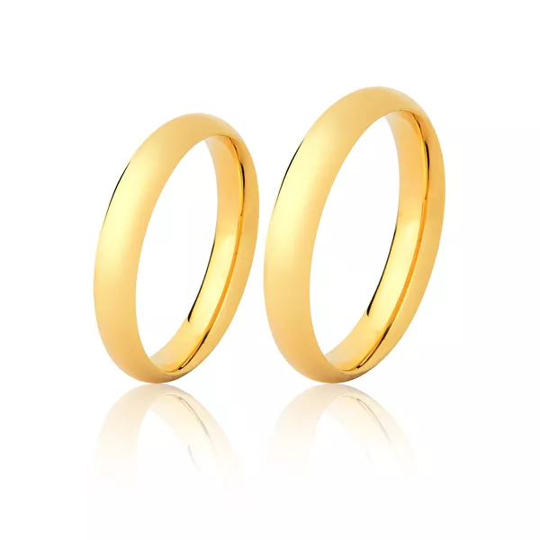 Alianças De Ouro 18k Anatômicas - FA-2002 - Fábrica das Alianças