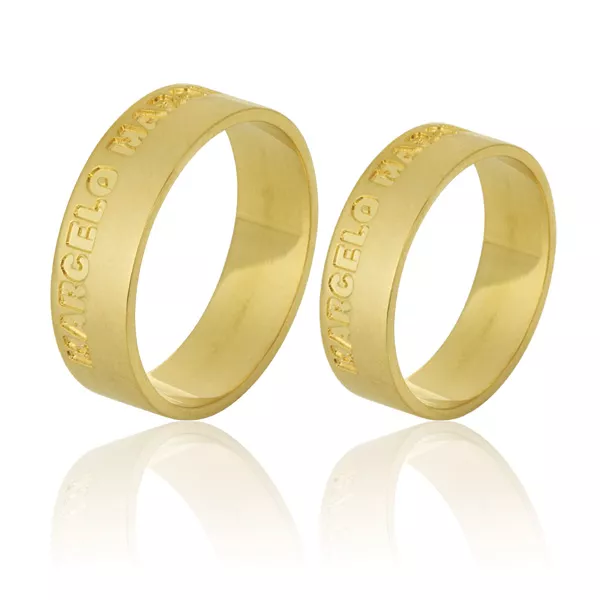 Alianças De Casamento Em Ouro 18k Personalizadas