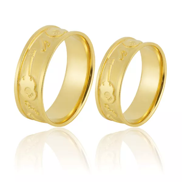Alianças Personalizadas Em Ouro 18k - FA-898 - Fábrica das Alianças