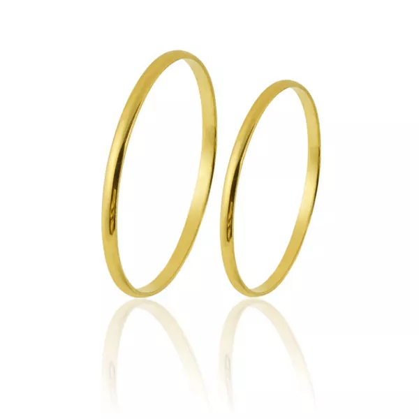 Aliança Fina De Ouro 18k - FA-31 - Fábrica das Alianças