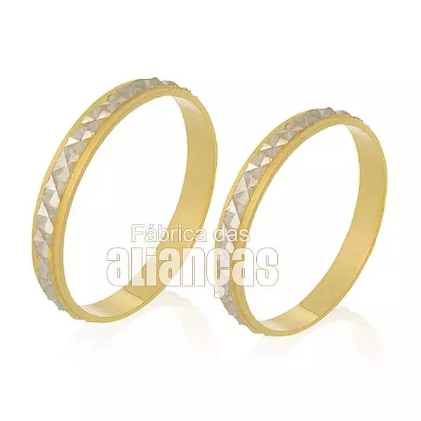 Alianças De Bodas De Prata - FA-234-P - Fábrica das Alianças