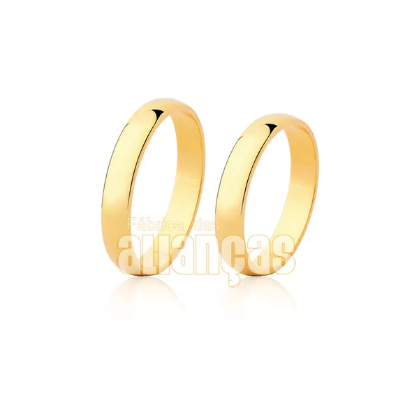 Alianças De Ouro 18k Entrega Rápida - FA-11 - Fábrica das Alianças