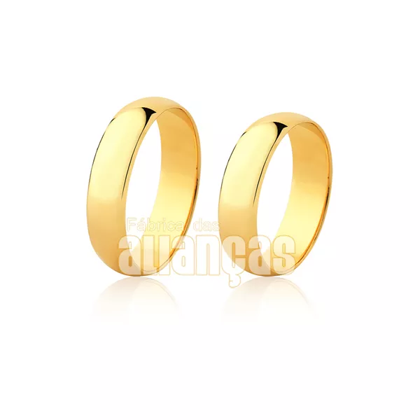 Par De Alianças De Ouro - FA-20-10K - Fábrica das Alianças