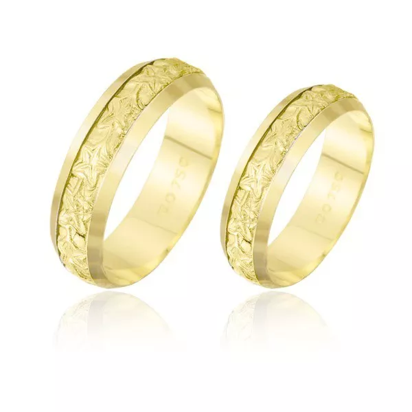 Alianças De Bodas Em Ouro 18k - FA-219-P - Fábrica das Alianças
