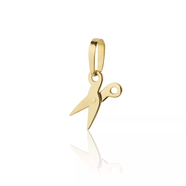 Pingente De Formatura De Cabeleireiro Em Ouro 18k - FA-P-12 - Fábrica das Alianças