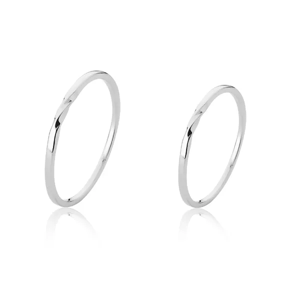Alianças de Ouro Branco 18k - FA-2500-B - Fábrica das Alianças