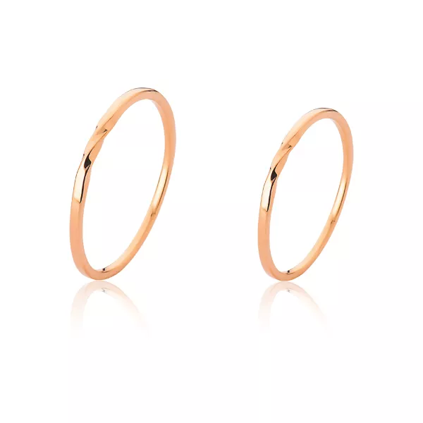 Alianças de Ouro Rose 18k - FA-2500-R - Fábrica das Alianças