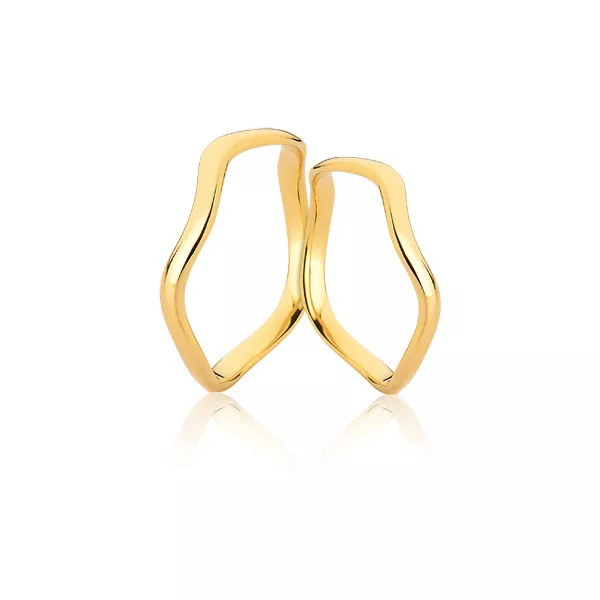 Alianças De Ouro Trabalhadas - FA-2506-10K - Fábrica das Alianças