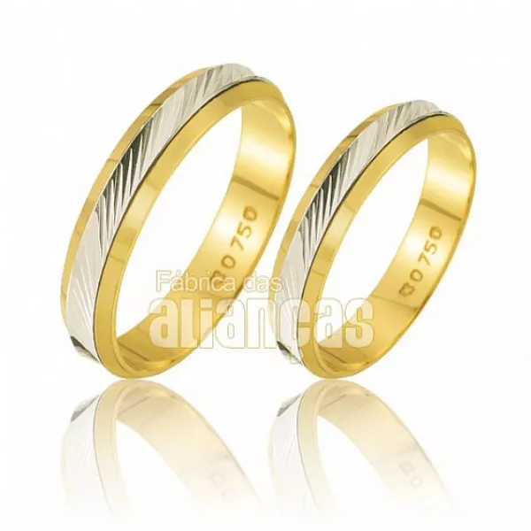 Alianças para Bodas de Prata Baratas - FA-223 - Fábrica das Alianças