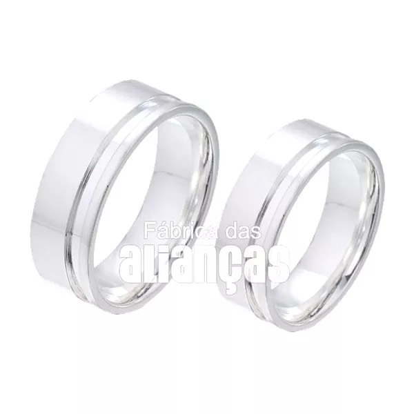 Alianças de Namoro Reta - FA-AG-119 - Fábrica das Alianças