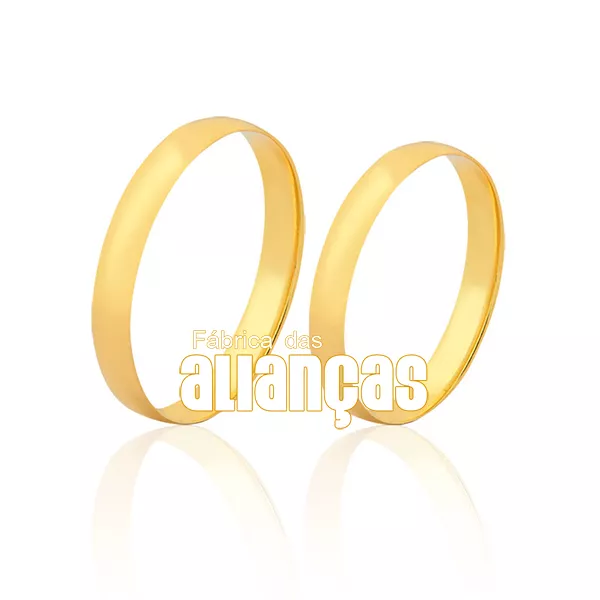 Par De Alianças De Ouro - FA-07-10K - Fábrica das Alianças