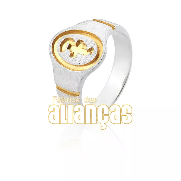 Anel De Formatura De Enfermagem Em Prata 0,950 k - FA-AG-1402 - Fábrica das Alianças