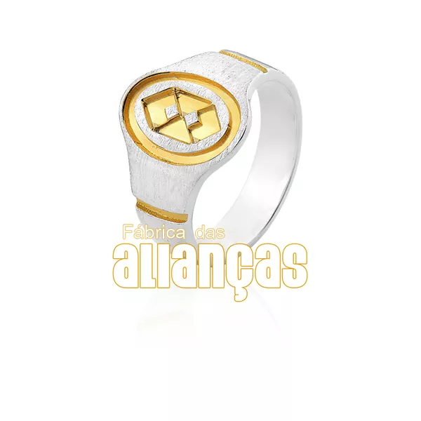 Anel De Formatura De Administração Em Prata 0,950 k - FA-AG-1405 - Fábrica das Alianças