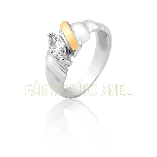 Anel Personalizado Em Prata - FA-AG-122 - Fábrica das Alianças