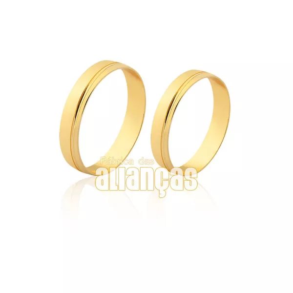 Aliança Em Ouro 18k - FA-1843 - Fábrica das Alianças