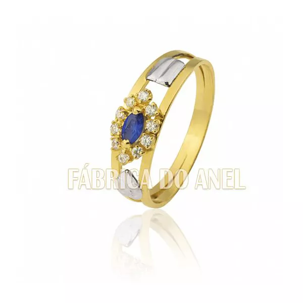 Anel De Formatura Em Ouro Amarelo 18k 0,750 - FA-122-Z - Fábrica das Alianças