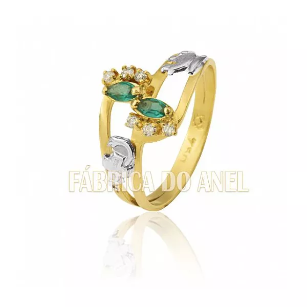 Anel De Formatura Em Ouro Amarelo 18k 0,750 Fa-155-z - FA-155-Z - Fábrica das Alianças