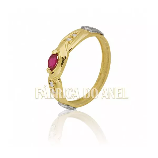 Anel De Formatura Em Ouro Amarelo 18k 0,750 Fa-185-z - FA-185-Z - Fábrica das Alianças