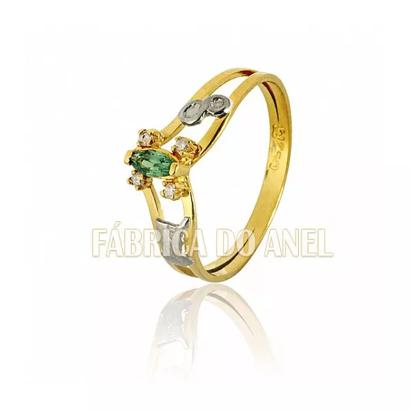 Anel De Formatura Em Ouro Amarelo 18k 0,750 Fa-186-z - FA-186-Z - Fábrica das Alianças