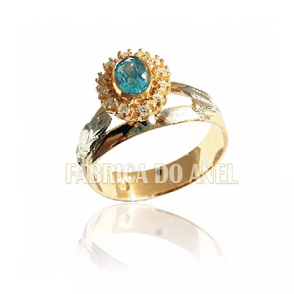 Anel De Formatura Feminino Em Ouro Amarelo 18k 0,750 Fa-430-z - FA-430-Z - Fábrica das Alianças