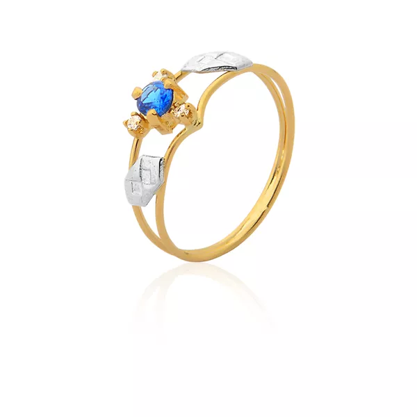Anel De Formatura Feminino Em Ouro Amarelo 18k 0,750 Fa-561-z - FA-561-Z - Fábrica das Alianças