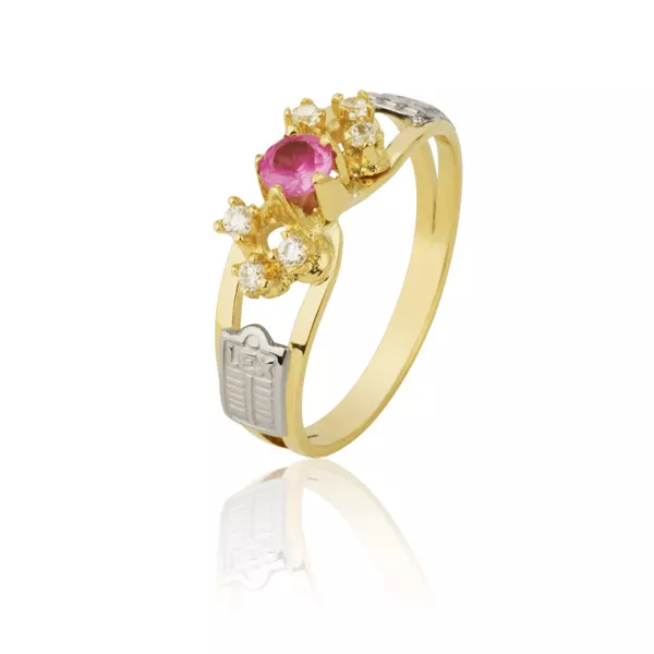 Anel De Formatura Em Ouro Amarelo 18k 0,750 Fa-176-z - FA-176-Z - Fábrica das Alianças