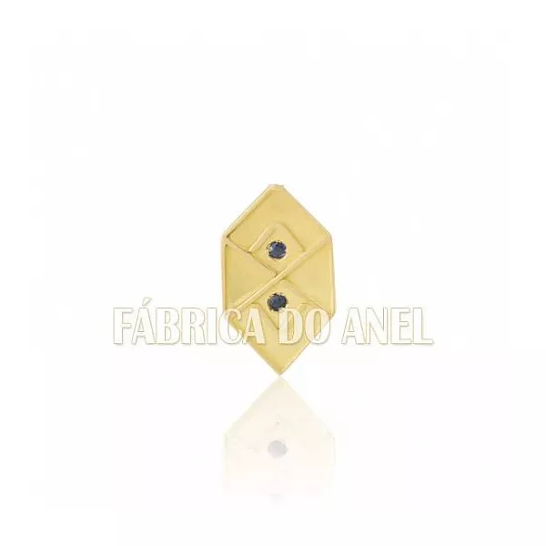 Boton De Formatura De Adm Em Ouro Amarelo 18k 0,750 B-212 - B-212 - Fábrica das Alianças