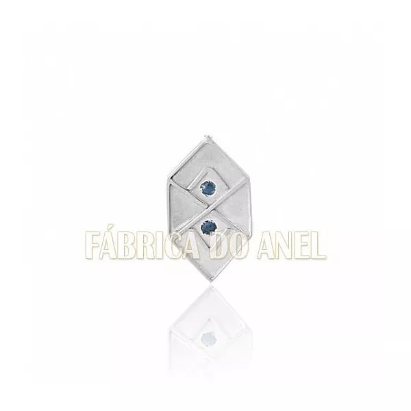 Boton De Formatura De Adm Em Ouro Branco 18k 0,750 B-212-b - B-212-B - Fábrica das Alianças