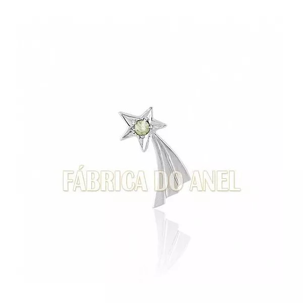 Boton De Formatura De Ass Social Em Ouro Branco 18k 0,750 B-214-b - B-214-B - Fábrica das Alianças