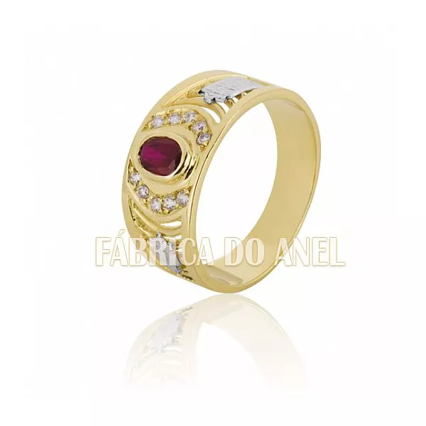 Anel De Formatura Em Ouro Amarelo 18k 0,750 Fa-a-42-z