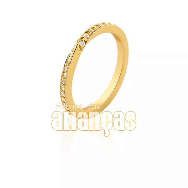 Aparador Anel Em Ouro 18k - FA-1116 - Fábrica das Alianças