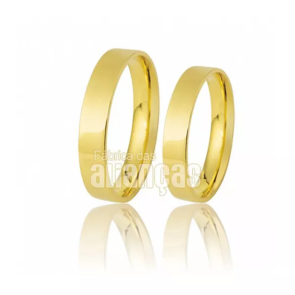 Alianças de Ouro Anatômicas - FA-168 - Fábrica das Alianças