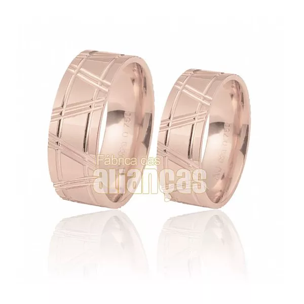 Alianças De Noivado e Casamento Em Ouro Rose