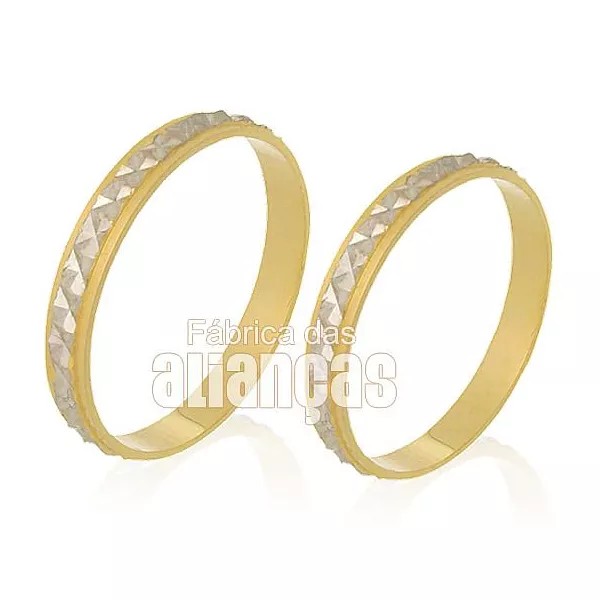 Aliança De Bodas De Casamento - FA-234 - Fábrica das Alianças