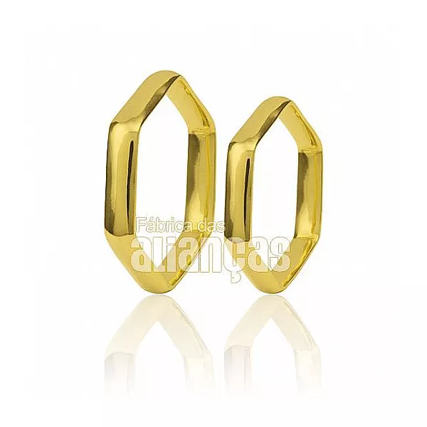 Alianças de Casamento Sextavadas