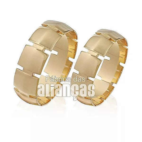 Aliança De Ouro 18k Personalizada