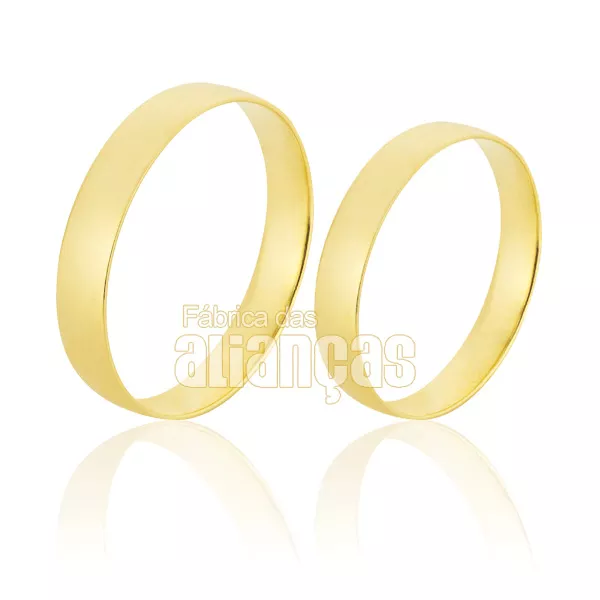 Alianças de Ouro Anatômicas - FA-161 - Fábrica das Alianças
