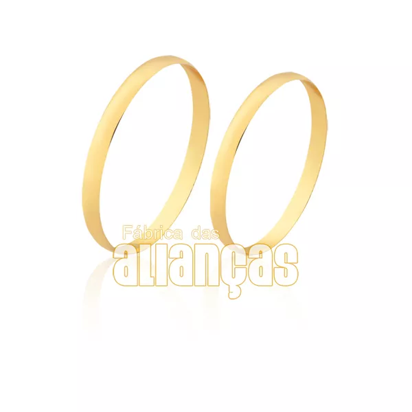 Aliança Fina Em Ouro 18k - FA-1801 - Fábrica das Alianças