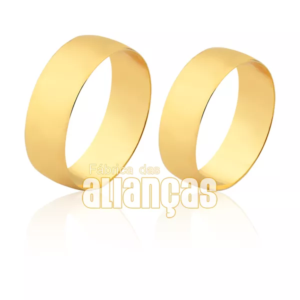 Alianças De Ouro Amarelo - FA-1811 - Fábrica das Alianças