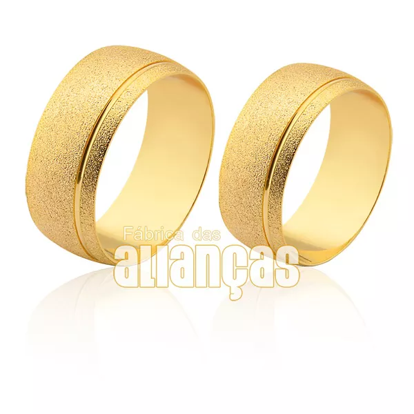 Aliança Em Ouro 18k Diamantada - FA-1833 - Fábrica das Alianças